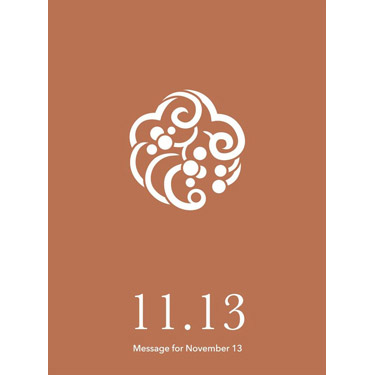 花結びメッセージカード 11月13日