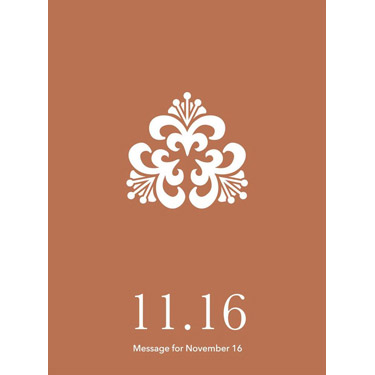 花結びメッセージカード 11月16日