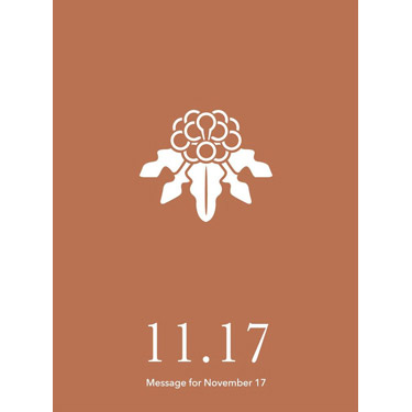 花結びメッセージカード 11月17日