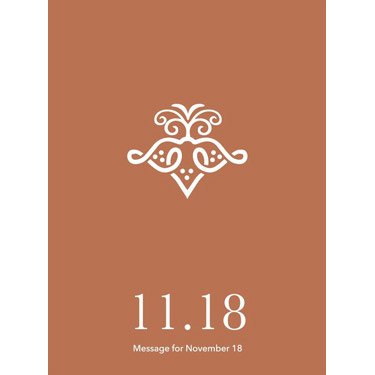 花結びメッセージカード 11月18日