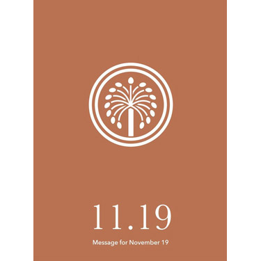 花結びメッセージカード 11月19日