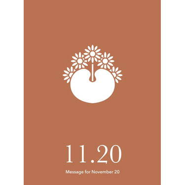 花結びメッセージカード 11月20日