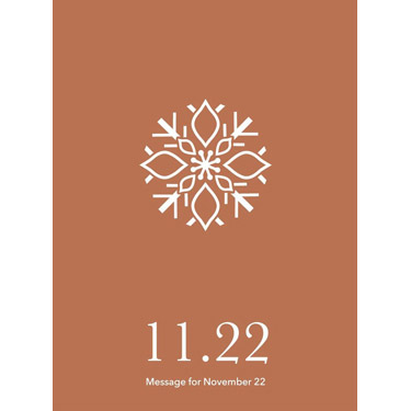 花結びメッセージカード 11月22日