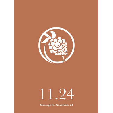 花結びメッセージカード 11月24日