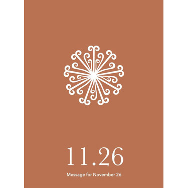 花結びメッセージカード 11月26日