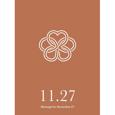 花結びメッセージカード 11月27日