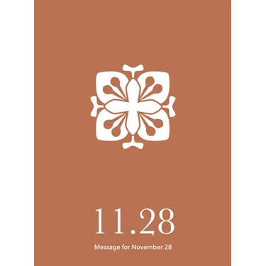 花結びメッセージカード 11月28日