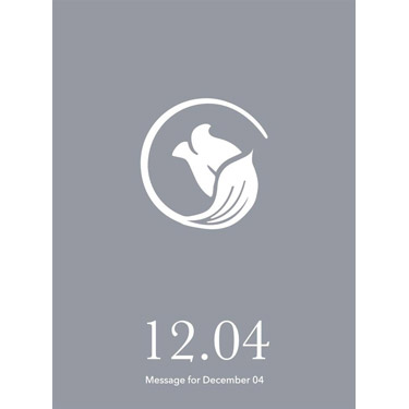 花結びメッセージカード 12月4日