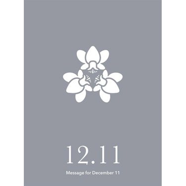 花結びメッセージカード 12月11日