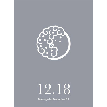 花結びメッセージカード 12月18日