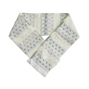 クールタオル 保冷剤ポケット・ボタン付 ドット柄 グリーン