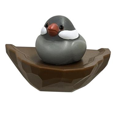 トリの巣 輪ゴムホルダー ナミ文鳥