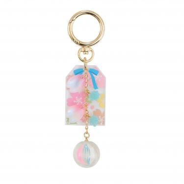 お守りバッグチャーム 桜 ブルー