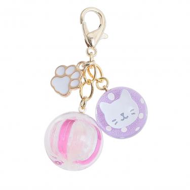 ツインチャーム ねこ紫風船