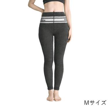 もこもこ着圧ナイトレギンス チャコールグレー Mサイズ