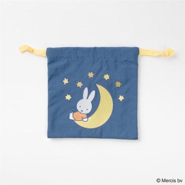 エンブロイダリー巾着 ミッフィー ネイビー