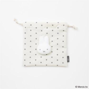 ドット&マスコット 巾着 ミッフィー アイボリー