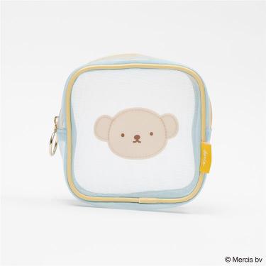 バイカラーメッシュスクエアポーチ ミッフィー ブルー
