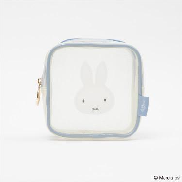 バイカラーメッシュスクエアポーチ ミッフィー アイボリー