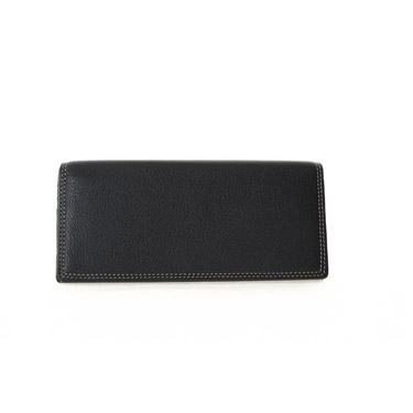 ロングウォレット ジャパンホルス 長財布 牛革 ブラック