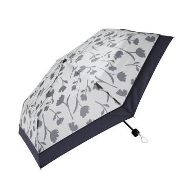 折りたたみ傘 ビニール傘 切り継ぎプリントアンブレラ シャドウ チャコール ダブルピーシー【ロフト限定】