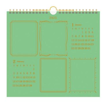 2025年1月始まり フレームポケットカレンダー グリーン【ロフト限定】