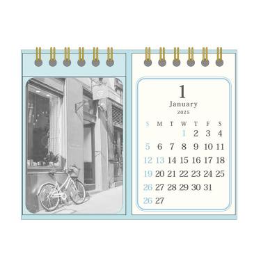 2025年1月始まり ポケット付きカレンダー ブルー【ロフト限定】