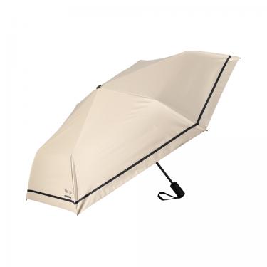 折りたたみ傘 晴雨兼用 自動開閉 シングルライン ベージュ【ロフト限定】