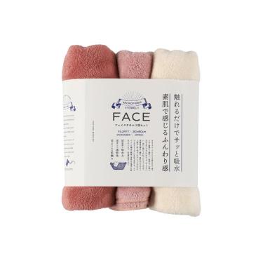 マイクロファイバー フェイスタオル 30×80cm 3枚セット ディープピンク【ロフト限定】