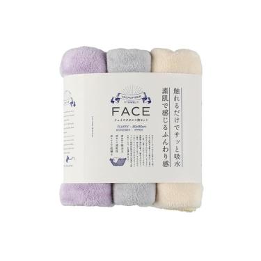 マイクロファイバー フェイスタオル 30×80cm 3枚セット パープル【ロフト限定】