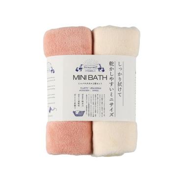 マイクロファイバー ミニバスタオル 40×100cm 2枚セット ピンク【ロフト限定】