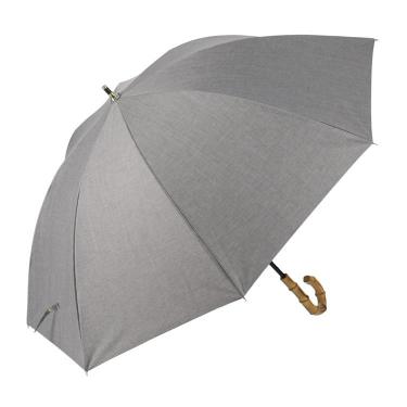 長傘 晴雨兼用 遮光 バンブーアンブレラ ライトグレー【ロフト限定】