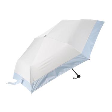 折りたたみ傘 ラージ晴雨兼用 ライトグレー×サックス【ロフト限定】