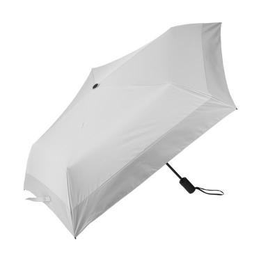 折りたたみ傘 晴雨兼用 自動開閉 ホワイト×ライトグレー【ロフト限定】