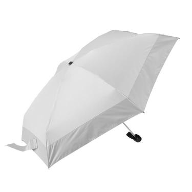 折りたたみ傘 コンパクト晴雨兼用 ホワイト×ライトグレー【ロフト限定】
