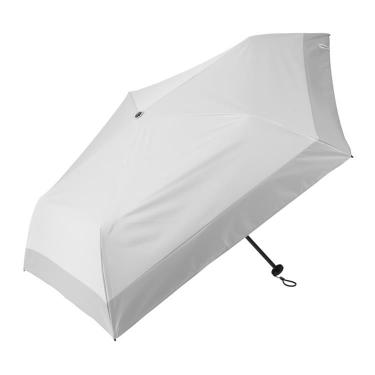 折りたたみ傘 スリム晴雨兼用 ホワイト×ライトグレー【ロフト限定】