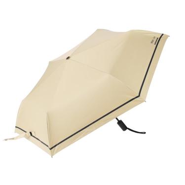 折りたたみ傘 晴雨兼用 IZA AUTOMATIC&SAFE シングルライン ベージュ【ロフト限定】