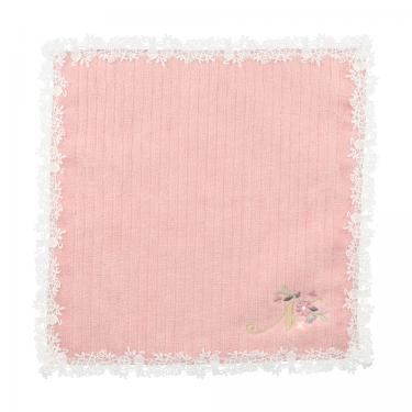 イニシャルタオルハンカチ N ピンク【ロフト限定】