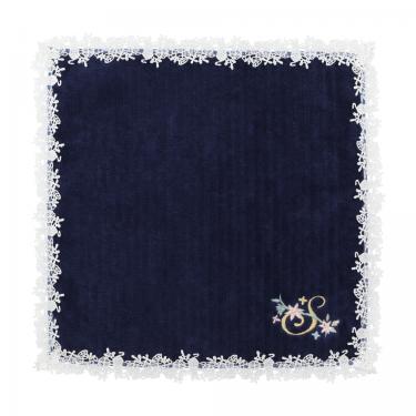 イニシャルタオルハンカチ S ネイビー【ロフト限定】