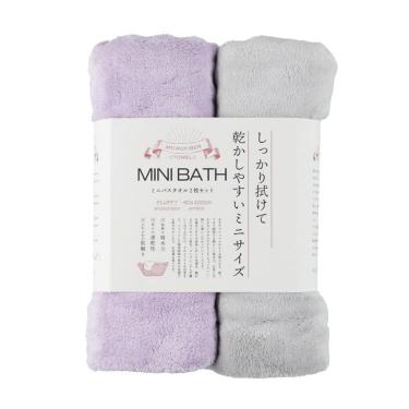 マイクロファイバー ミニバスタオル 2枚セット 40×100cm パープル