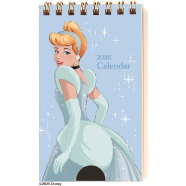 2026年1月始まり 卓上 ポケットカレンダー ディズニープリンセス シンデレラ