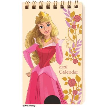 2026年1月始まり 卓上 ポケットカレンダー ディズニープリンセス オーロラ姫