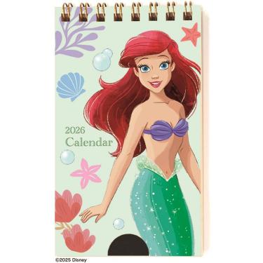 2026年1月始まり 卓上 ポケットカレンダー ディズニープリンセス アリエル