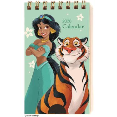 2026年1月始まり 卓上 ポケットカレンダー ディズニープリンセス ジャスミン