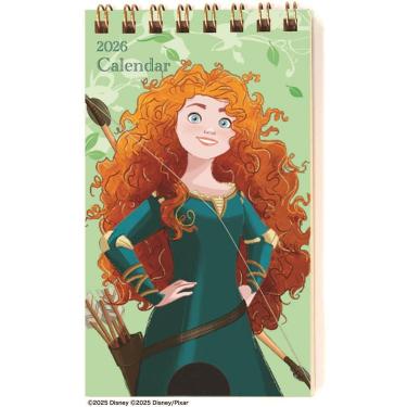 2026年1月始まり 卓上 ポケットカレンダー ディズニープリンセス メリダ