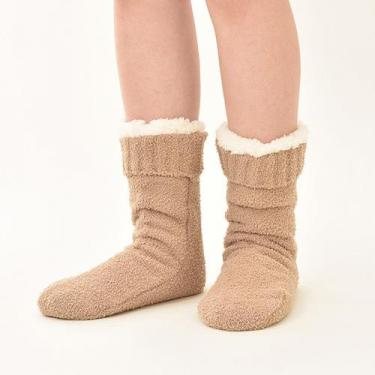 毛布みたいに温かい 靴下 ベージュ