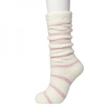 ぽかぽか カイロソックス 01 オフホワイト×グレイッシュピンク