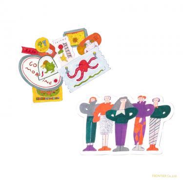 クリエイターズサーカス ステッカー 竹井晴日 ticket and sticker and me