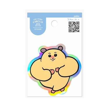 クリエイターズサーカス ステッカー yukke ムキムキのハムちゃん