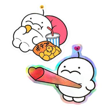 クリエイターズサーカス ステッカー ぽころチャレンジ ぐうたらタイム